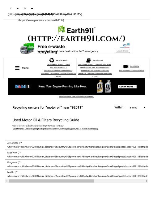 Recycling Centers - Earth911