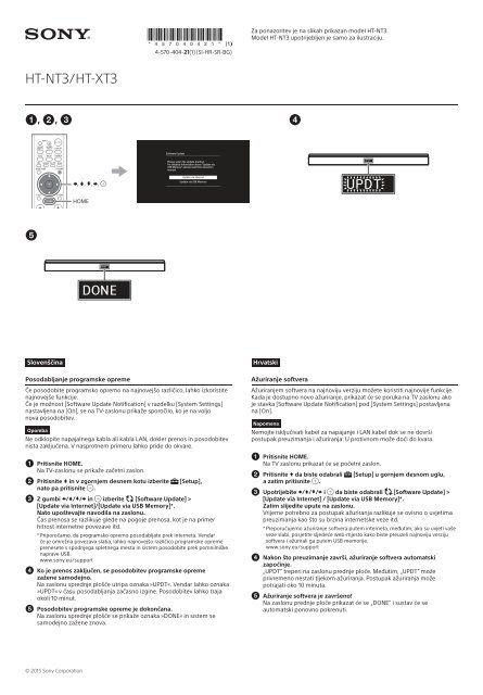 Sony HT-NT3 - HT-NT3 Autre Slov&eacute;nien