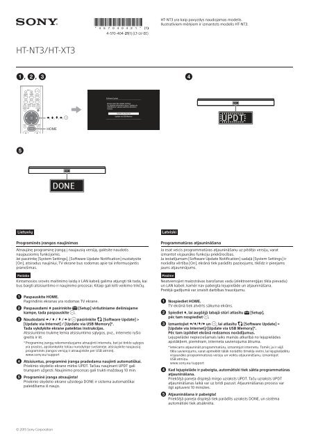 Sony HT-NT3 - HT-NT3 Autre Letton