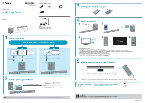 Sony HT-NT3 - HT-NT3 Guide de mise en route Croate