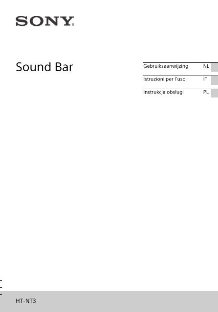 Sony HT-NT3 - HT-NT3 Mode d'emploi N&eacute;erlandais