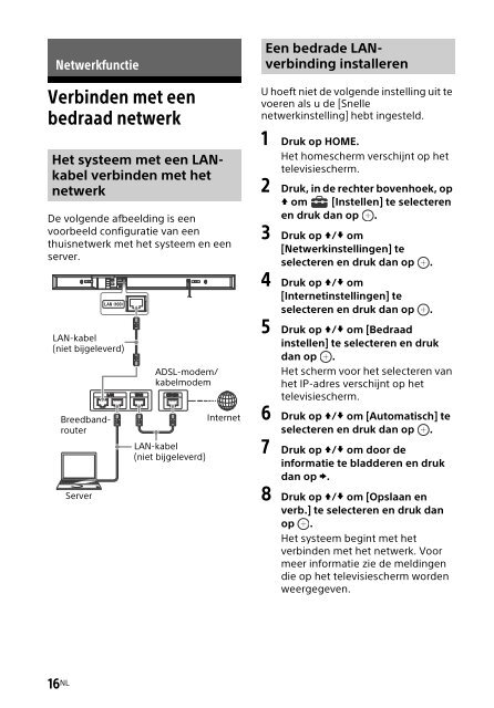 Sony HT-NT3 - HT-NT3 Mode d'emploi N&eacute;erlandais