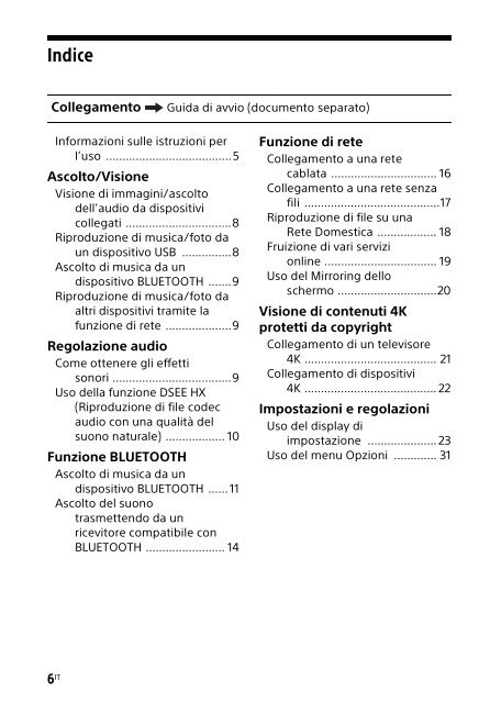 Sony HT-NT3 - HT-NT3 Mode d'emploi Italien