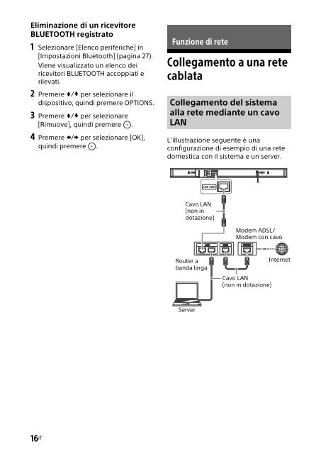 Sony HT-NT3 - HT-NT3 Mode d'emploi Italien