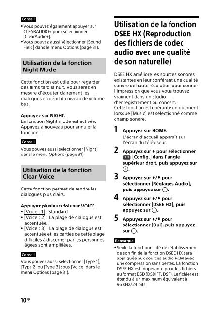 Sony HT-NT3 - HT-NT3 Mode d'emploi