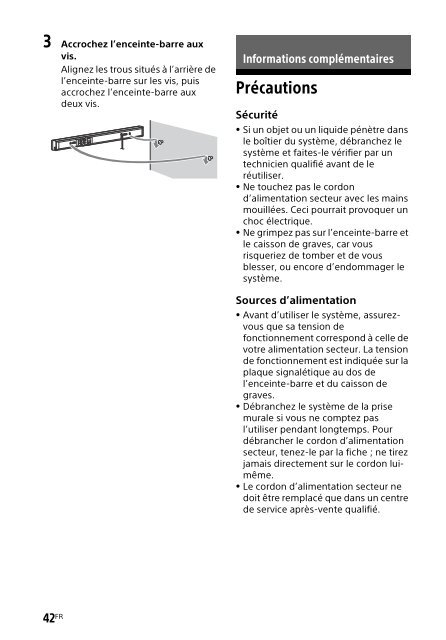 Sony HT-NT3 - HT-NT3 Mode d'emploi