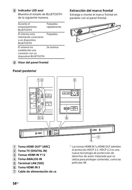 Sony HT-NT3 - HT-NT3 Mode d'emploi Espagnol