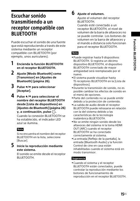 Sony HT-NT3 - HT-NT3 Mode d'emploi Espagnol