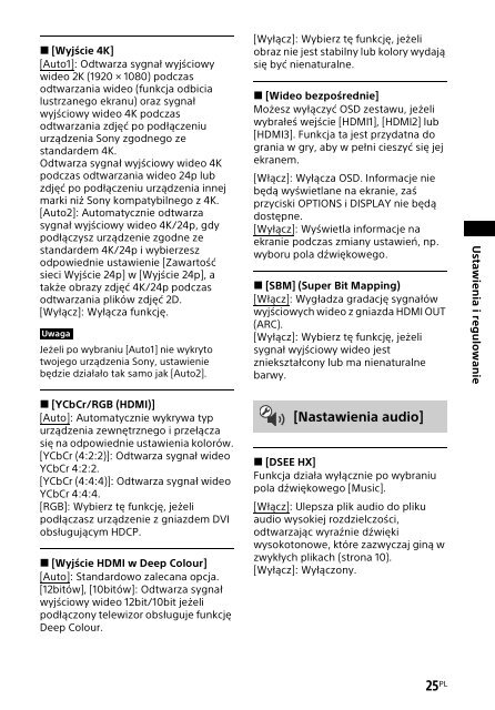 Sony HT-NT3 - HT-NT3 Mode d'emploi Polonais