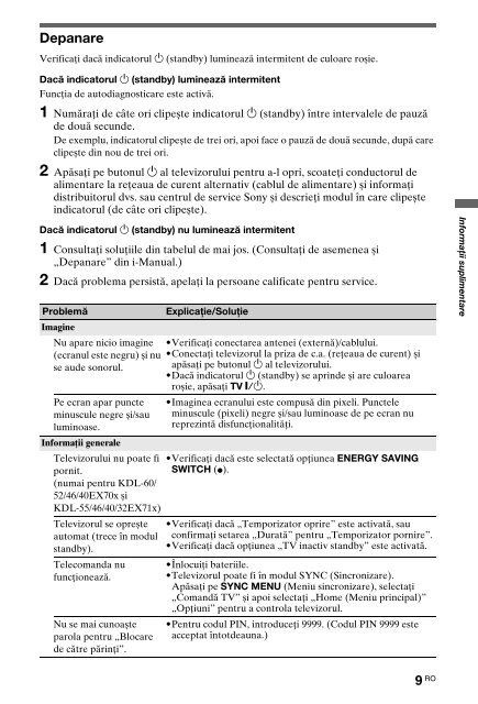 Sony KDL-60EX700 - KDL-60EX700 Consignes d&rsquo;utilisation Polonais