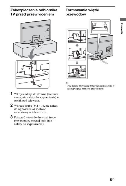 Sony KDL-60EX700 - KDL-60EX700 Consignes d&rsquo;utilisation Polonais