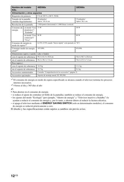 Sony KDL-60EX700 - KDL-60EX700 Mode d'emploi Norv&eacute;gien