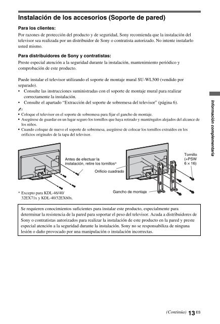 Sony KDL-60EX700 - KDL-60EX700 Mode d'emploi Norv&eacute;gien