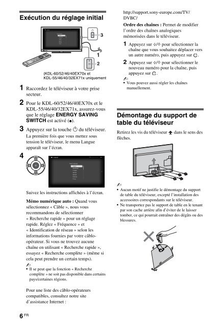 Sony KDL-60EX700 - KDL-60EX700 Mode d'emploi Norv&eacute;gien