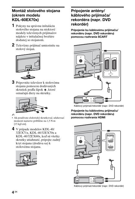 Sony KDL-60EX700 - KDL-60EX700 Consignes d&rsquo;utilisation Grec