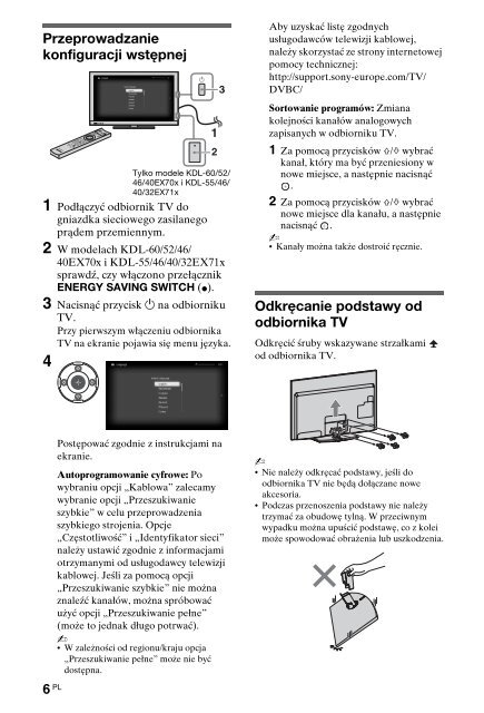 Sony KDL-60EX700 - KDL-60EX700 Consignes d&rsquo;utilisation Grec