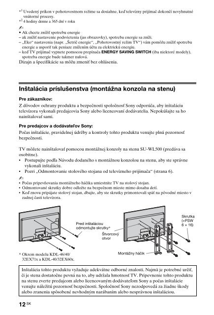 Sony KDL-60EX700 - KDL-60EX700 Consignes d&rsquo;utilisation Norv&eacute;gien