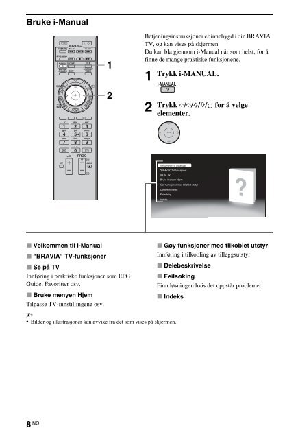 Sony KDL-60EX700 - KDL-60EX700 Consignes d&rsquo;utilisation Norv&eacute;gien