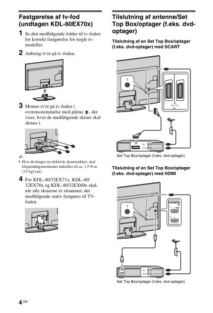 Sony KDL-60EX700 - KDL-60EX700 Consignes d&rsquo;utilisation Su&eacute;dois