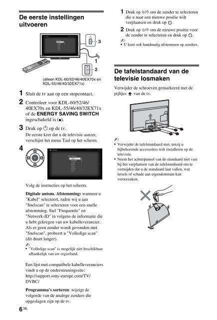 Sony KDL-60EX700 - KDL-60EX700 Mode d'emploi Turc