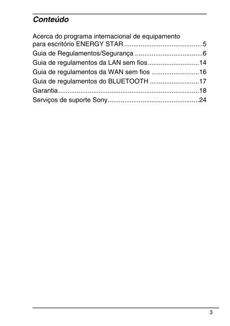 Sony VPCEH1J1E - VPCEH1J1E Documenti garanzia Portoghese