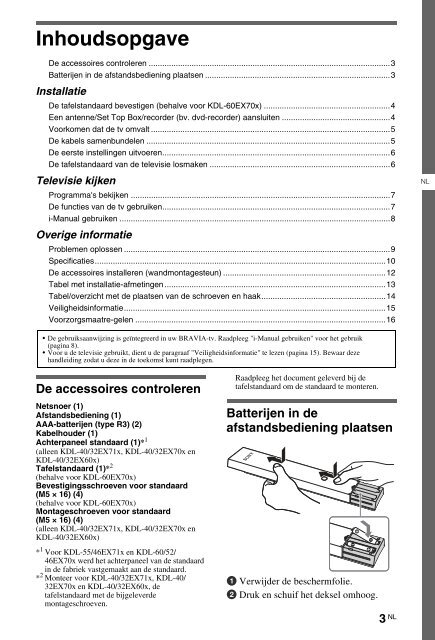 Sony KDL-60EX700 - KDL-60EX700 Mode d'emploi Tch&egrave;que