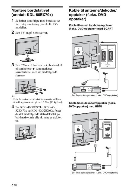 Sony KDL-60EX700 - KDL-60EX700 Mode d'emploi