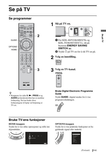 Sony KDL-60EX700 - KDL-60EX700 Mode d'emploi