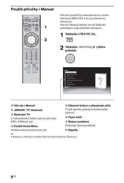Sony KDL-60EX700 - KDL-60EX700 Consignes d&rsquo;utilisation Tch&egrave;que