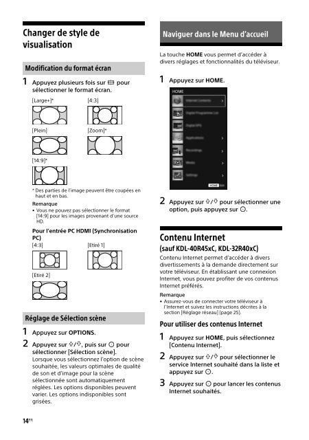 Sony KDL-40R455C - KDL-40R455C Mode d'emploi Italien