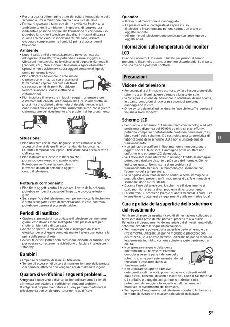 Sony KDL-40R455C - KDL-40R455C Mode d'emploi Italien