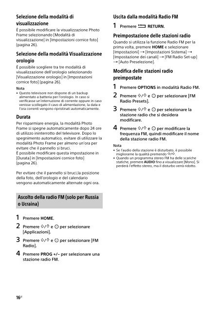 Sony KDL-40R455C - KDL-40R455C Mode d'emploi Italien