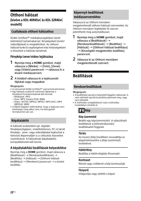 Sony KDL-40R455C - KDL-40R455C Mode d'emploi Grec