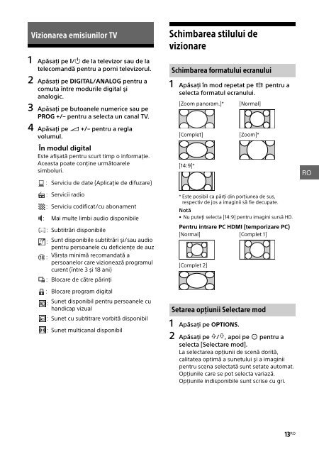 Sony KDL-40R455C - KDL-40R455C Mode d'emploi Grec