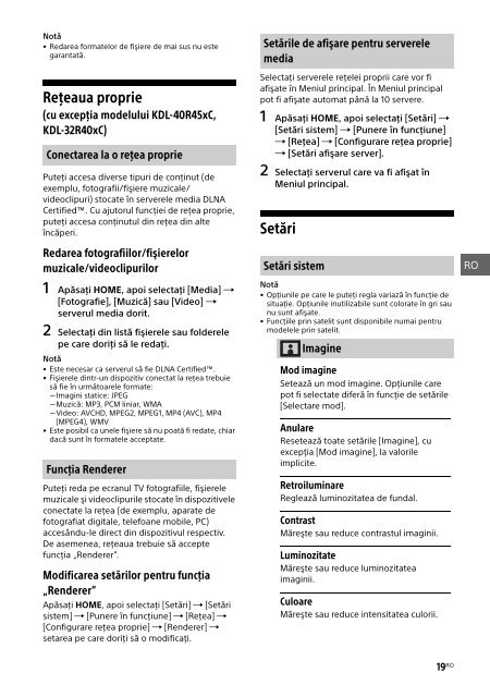 Sony KDL-40R455C - KDL-40R455C Mode d'emploi Grec