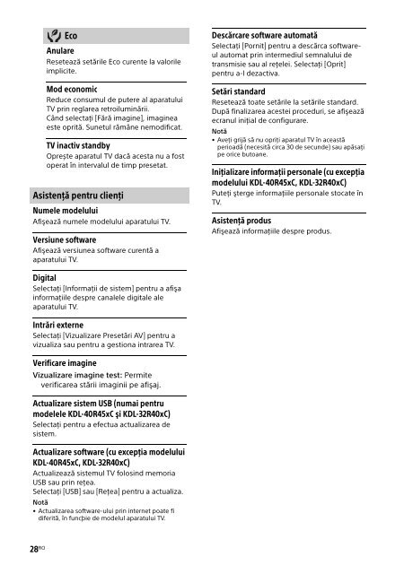 Sony KDL-40R455C - KDL-40R455C Mode d'emploi Grec