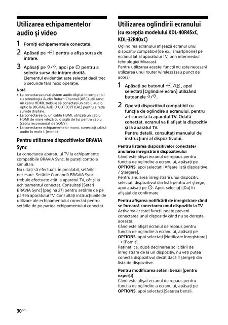 Sony KDL-40R455C - KDL-40R455C Mode d'emploi Grec