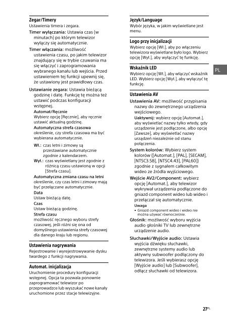 Sony KDL-40R455C - KDL-40R455C Mode d'emploi Grec