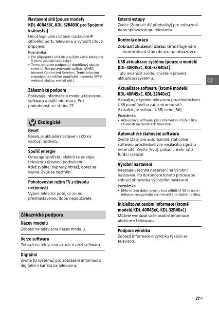 Sony KDL-40R455C - KDL-40R455C Mode d'emploi Grec