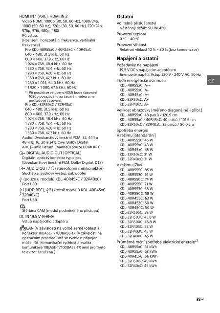 Sony KDL-40R455C - KDL-40R455C Mode d'emploi Grec