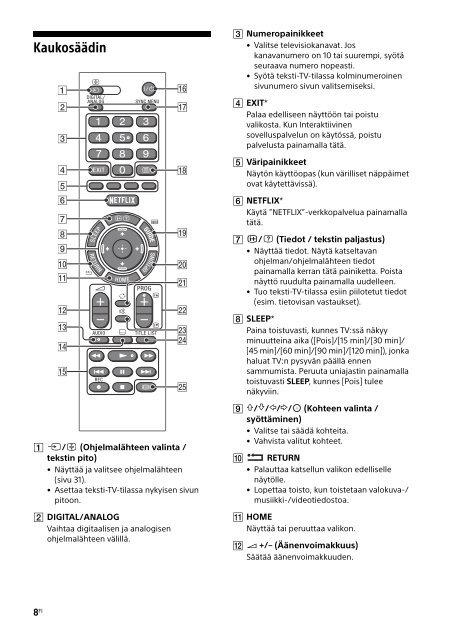 Sony KDL-40R455C - KDL-40R455C Mode d'emploi Norv&eacute;gien