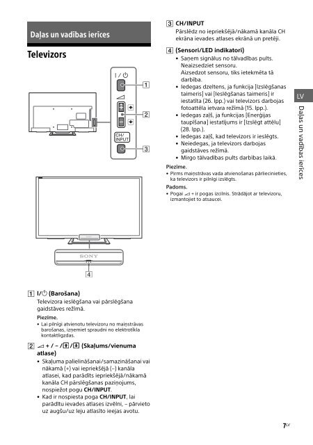 Sony KDL-40R455C - KDL-40R455C Mode d'emploi Letton