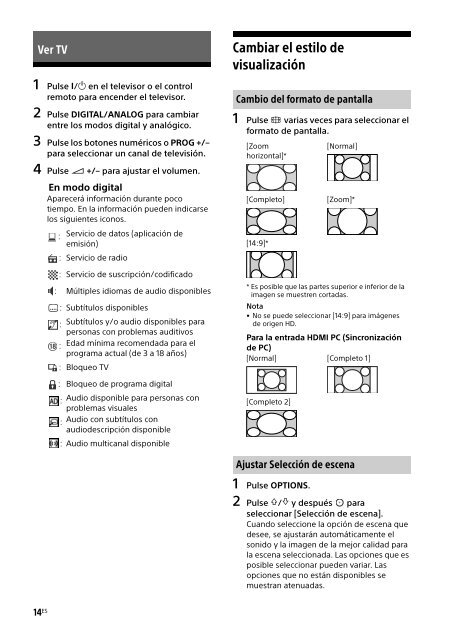 Sony KDL-40R455C - KDL-40R455C Mode d'emploi