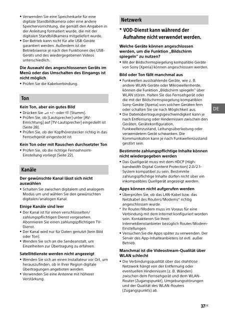 Sony KDL-40R455C - KDL-40R455C Mode d'emploi Fran&ccedil;ais