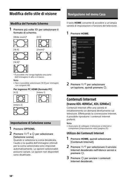 Sony KDL-40R455C - KDL-40R455C Mode d'emploi Fran&ccedil;ais