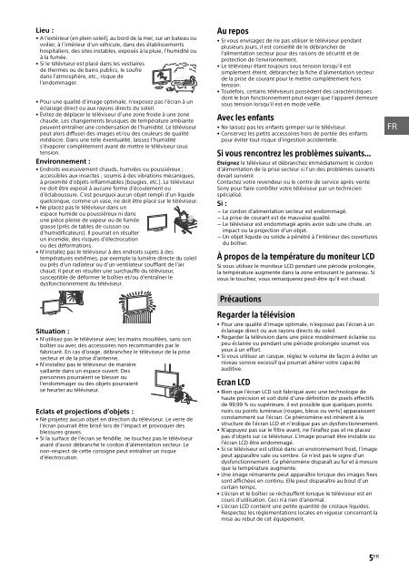 Sony KDL-40R455C - KDL-40R455C Mode d'emploi Fran&ccedil;ais