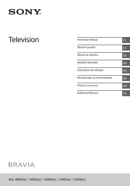 Sony KDL-40R455C - KDL-40R455C Mode d'emploi Slovaque