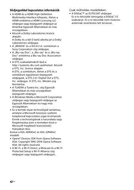 Sony KDL-40R455C - KDL-40R455C Mode d'emploi Slovaque