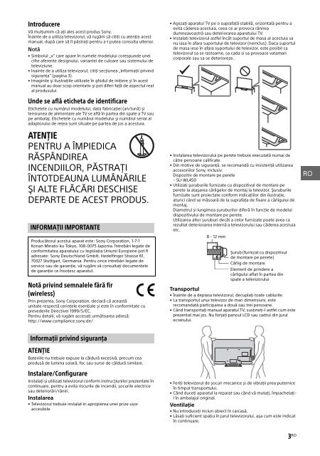 Sony KDL-40R455C - KDL-40R455C Mode d'emploi Slovaque