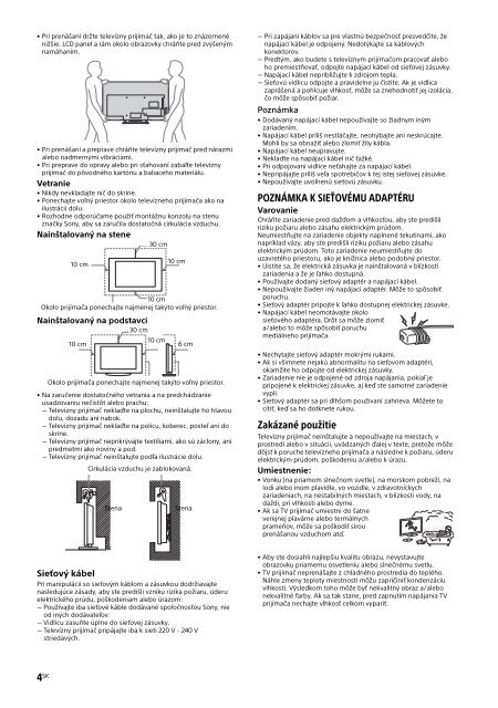 Sony KDL-40R455C - KDL-40R455C Mode d'emploi Slovaque